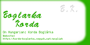 boglarka korda business card
